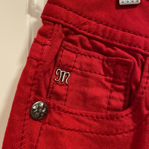 Miss Me Ruby Red Mid-Rise Skinny Jeans Size 26 - Picture 7 of 14